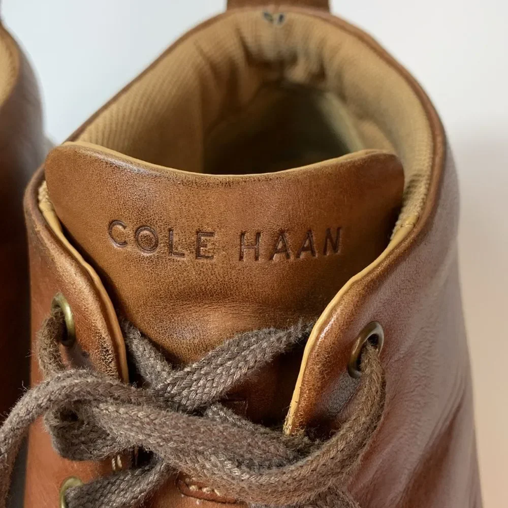 Cole Haan Men's Vartan 2.0 Midcut Brown Leather Sneaker Boot Size 12M